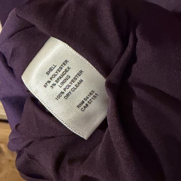 Eliza J Shift Dress Plum Rhinestone Floral Women’s Size 14 Knee Length Lined - Picture 13 of 13